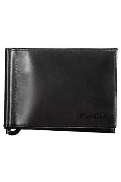 Calvin Klein Sleek Black Leather Wallet With Rfid Block