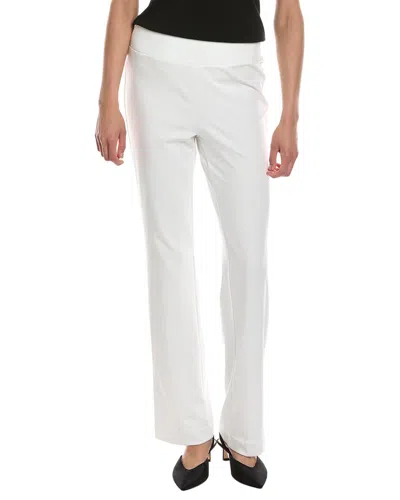 Anne Klein High-rise Pull-on Bootleg Pant In White