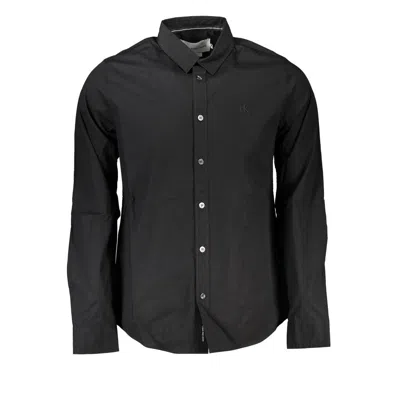 Calvin Klein Cotton Men's Shirt In Black
