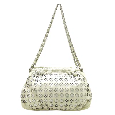 Pre-owned Chanel - Leather Shoulder Bag () In White