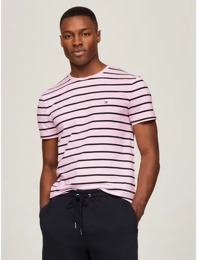 Tommy Hilfiger Men's Slim Fit Premium Stretch Stripe T-shirt In Multi