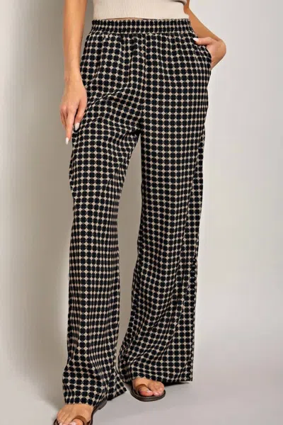 Eesome Retro Print Trousers In Black