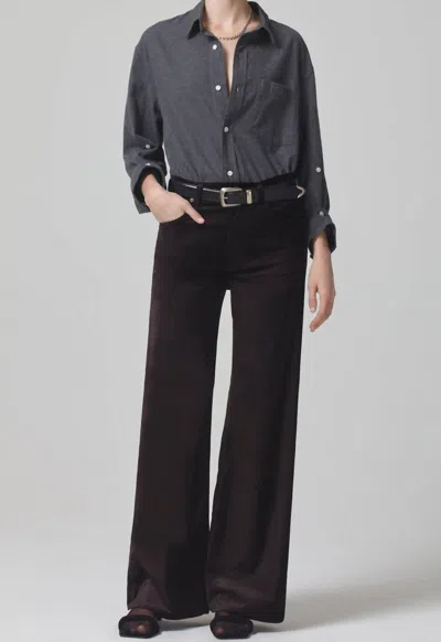 Citizens Of Humanity Paloma Baggy Velvet Jeans In Pony In Black