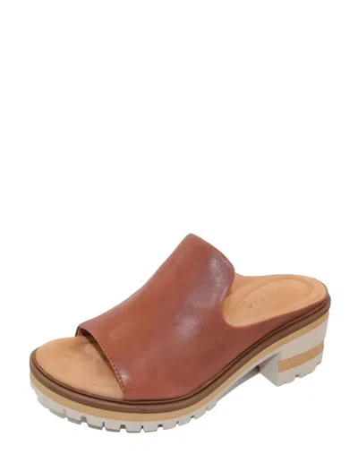 Salvia Harper Heel Sandal In Cuoio In Brown