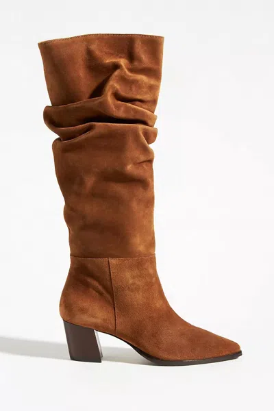 Bernardo Fallyn Rusched Calf Boots In Cognac In Brown