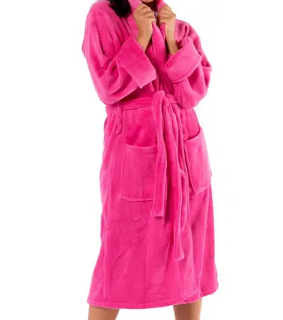 La Trading Co Saint Tropez Luxe Plush Robe In Pink