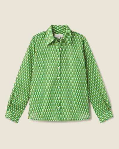 Trovata Jacquelin Shirt In Peridot Paver In Green