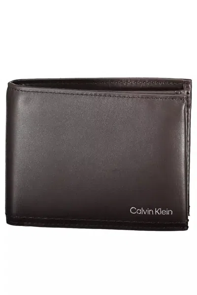 Calvin Klein Leather Men's Wallet In Brown