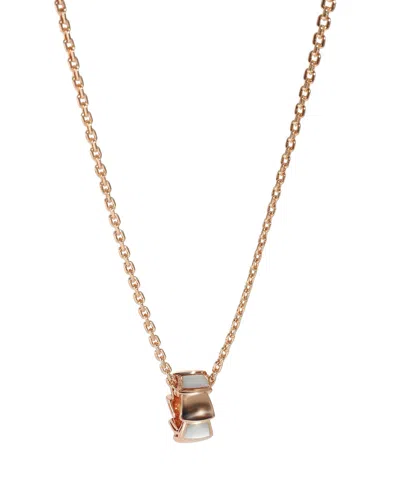 Bulgari Bvlgari Serpenti Fashion Necklace In 18k Rose Gold In Grey