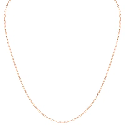 Sselects 14k Gold 1.5mm Dainty Paperclip Necklace With Lobster Clasp - 18 Inch