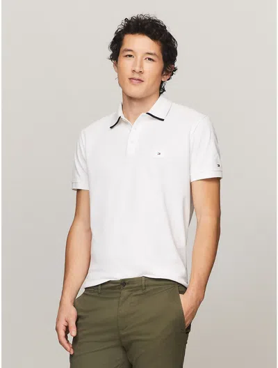 Tommy Hilfiger Regular Fit Under Collar Polo In White