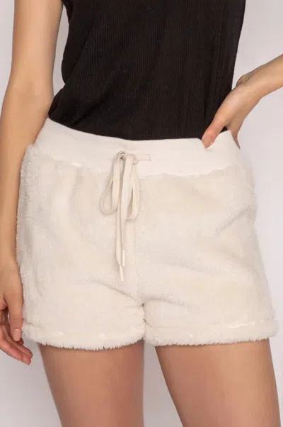 Pj Salvage Lets Get Cozy Shorts In Stone In Yellow