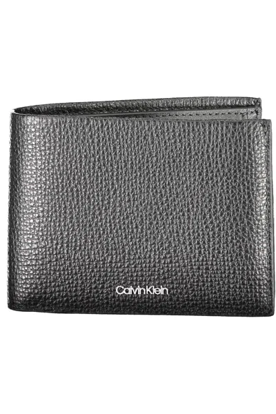 Calvin Klein Elegant Leather Wallet With Rfid Block In Black