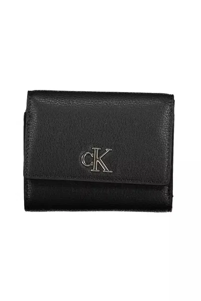 Calvin Klein Polyester Men's Wallet In Black