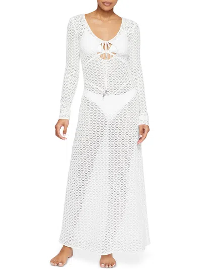Jonathan Simkhai Domingo Crochet Lace Cover-up Dress In White