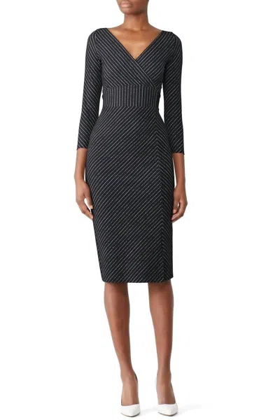 Chiara Boni Pinstripe Iza Sheath Dress In Grey In Black