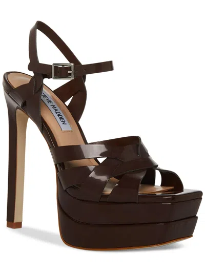 Steve Madden Flirt Womens Strappy Synthetic Pumps In Brown