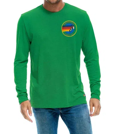 Aviator Nation Long Sleeve Tee In Kelly Green