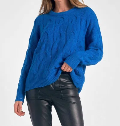 Elan Declan Sweater In Indigo In Blue