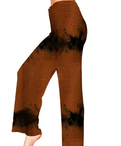French Kyss Marble Wash Lounge Pant In Spice In Brown