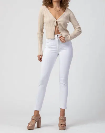 Hidden Seamless High Rise Skinny Jeans In White