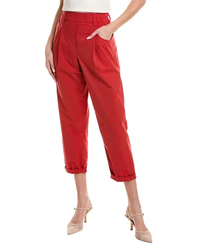 Brunello Cucinelli Pant In Red