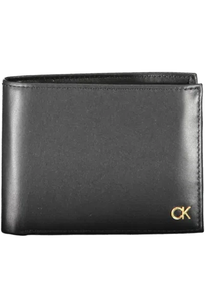 Calvin Klein Sleek Leather Wallet With Rfid Block And Coin Purse In Black