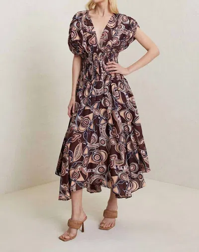 A.l.c Lucia Dress In Chocolate In Gold