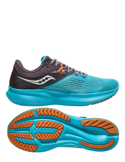 Saucony Men's Ride 16 Running Shoes In Agave/basalt In Blue