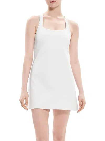 Theory Scoop Neck Mini Dress In White