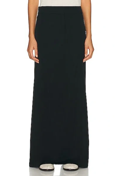 The Row Trevy Wool Maxi Skirt In Black