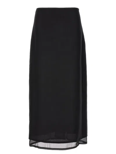 Fabiana Filippi Long Skirt In Black