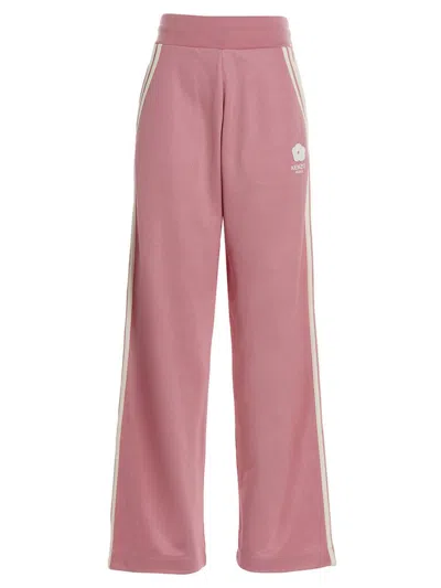 Kenzo Logo Embroidery Joggers In Pink