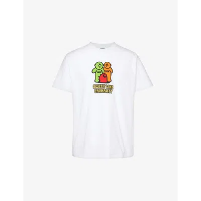 Carhartt Wip Mens White Gummy Graphic-print Organic Cotton-jersey T-shirt