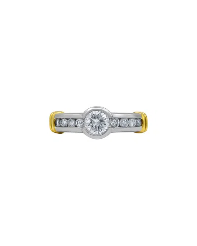 Diana M. Fine Jewelry Platinum & 18k 1.11 Ct. Tw. Diamond Ring