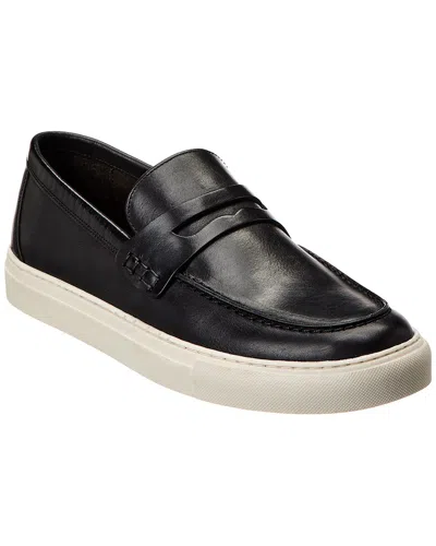 M By Bruno Magli Diego Leather Slip-on Loafer In Black