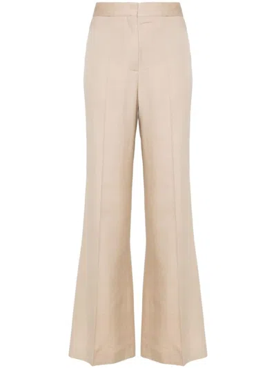 Stella Mccartney High-waisted Flared Trousers In Neutrals