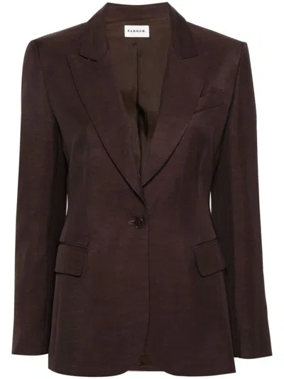 P.a.r.o.s.h Single-breasted Blazer In Brown