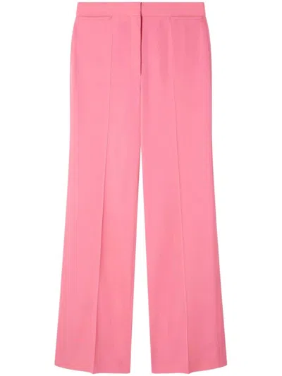 Stella Mccartney Straight-leg Tailored Wool Trousers In Pink