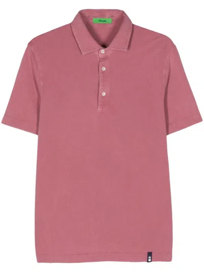 Drumohr Piqué Polo Shirt In Pink