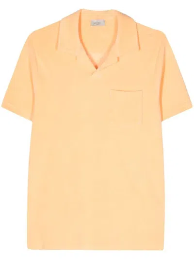 Altea Towelling-finish Polo Shirt In Pink