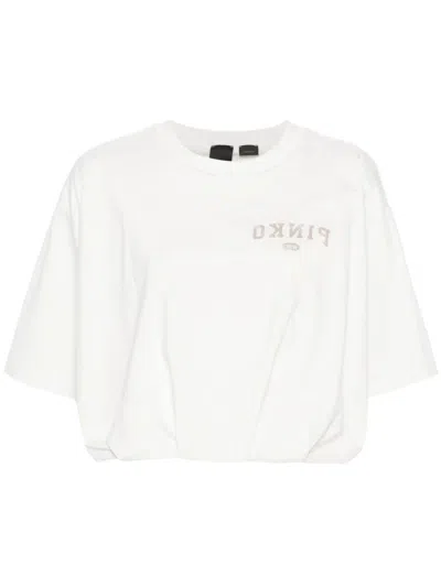 Pinko Torrone Logo-print T-shirt In White