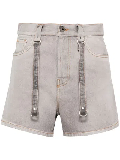Off-white Laundry Denim Shorts In Pink