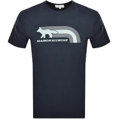 Maison Kitsuné Navy Flash Fox T-shirt