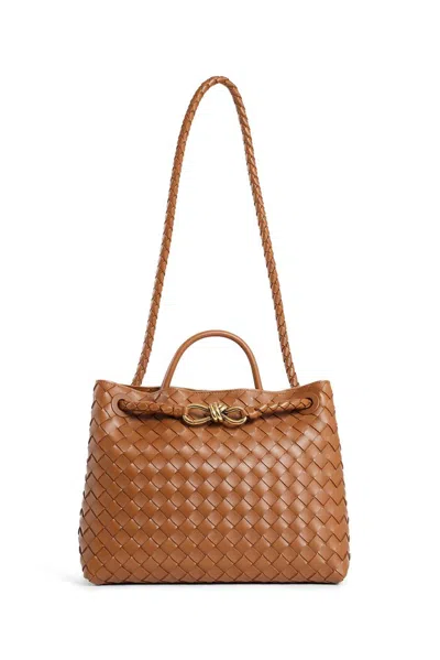 Bottega Veneta Andiamo Small Intrecciato Leather Tote In Brown