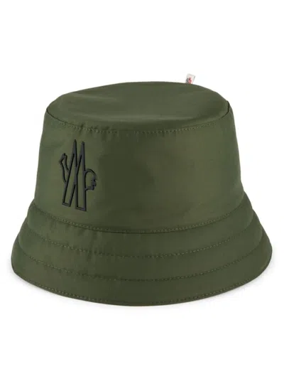 Moncler Logo Tech Bucket Hat In Medium Green