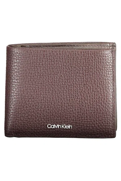 Calvin Klein Leather Men's Wallet In Brown