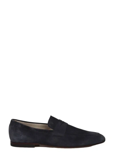 Tod's Tod`s Suede Loafers In Blue
