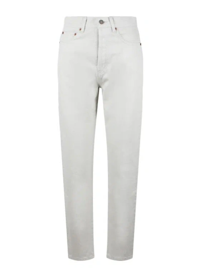 Saint Laurent Slim-cut High-rise Jeans In White