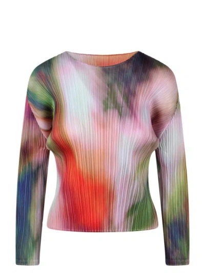 Issey Miyake Turnip & Spinach Top In Multicolor
